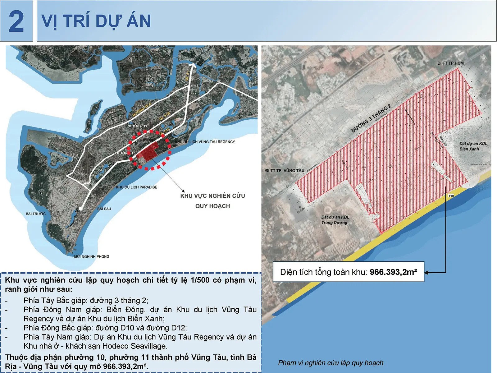 Bản đồ vị trí dự án Sun Group Vũng Tàu, khu đô thị ven biển đắc địa diện tích lên tới 96,6 ha.