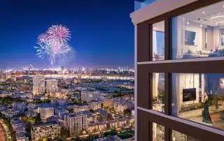 Tận hưởng cuộc sống tại Sun Costa Residences Đà Nẵng với view thành phố lấp lánh và pháo hoa rực rỡ.