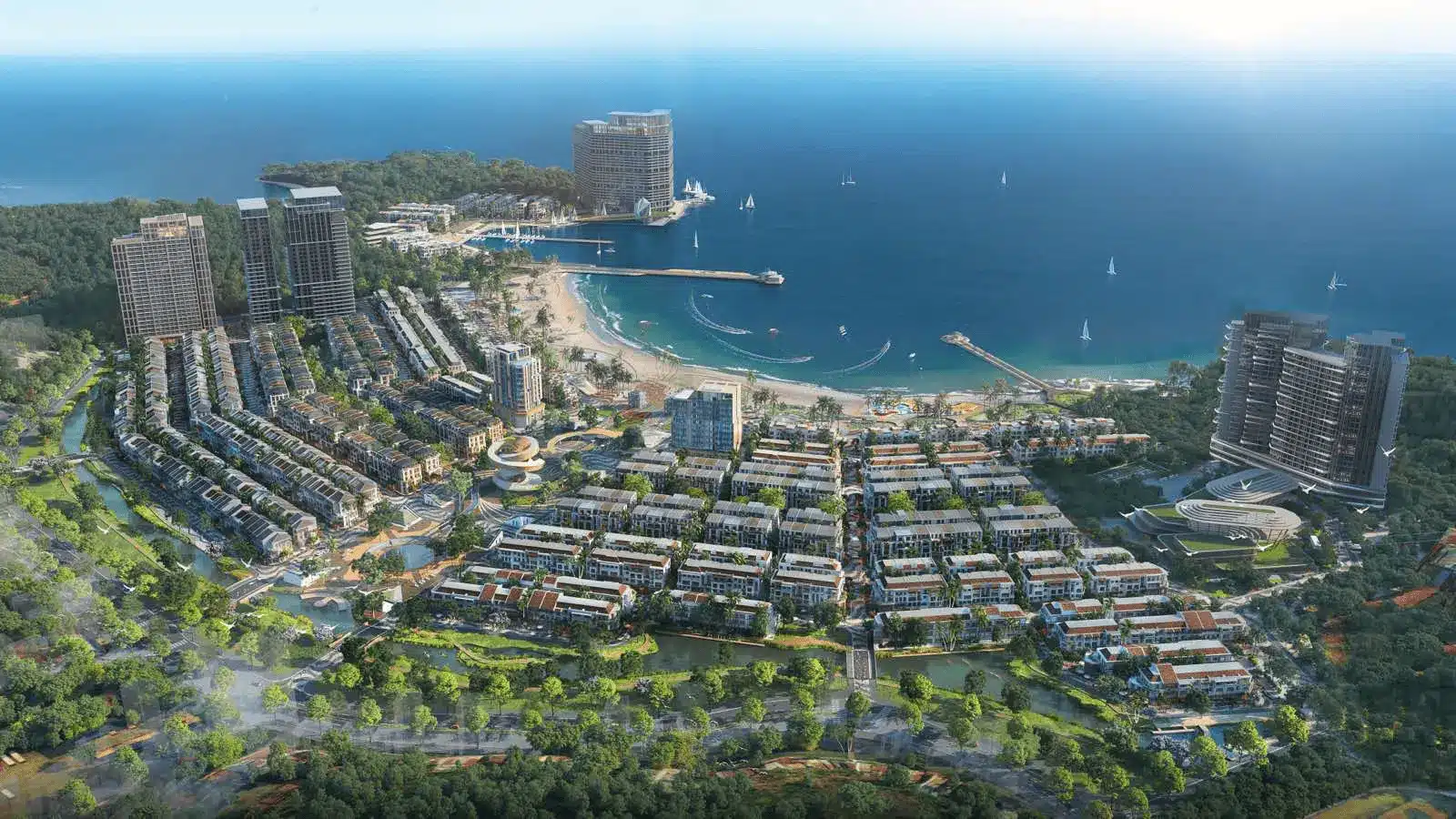 Toàn cảnh dự án Xanh Island Cát Bà với quy mô rộng lớn và dịch vụ đẳng cấp.