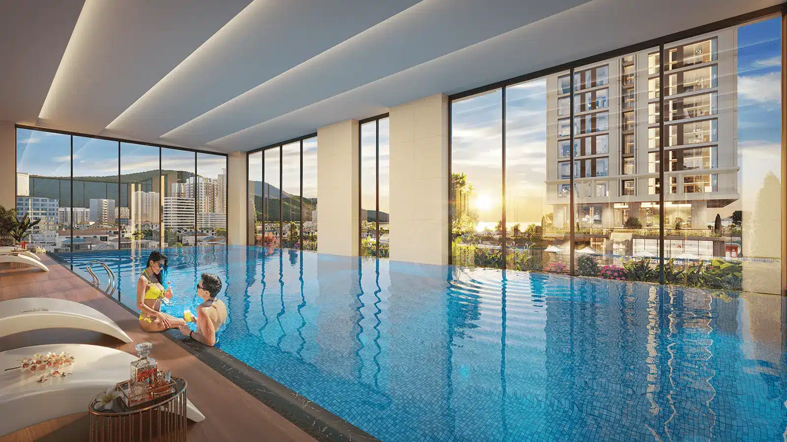 Trải nghiệm bể bơi 4 mùa sang trọng tại Sun Costa Residences Đà Nẵng, chuẩn 5 sao với tầm nhìn tuyệt đẹp.